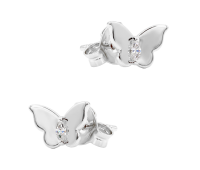Luminous Butterfly Silver Stud Earring STS-7024